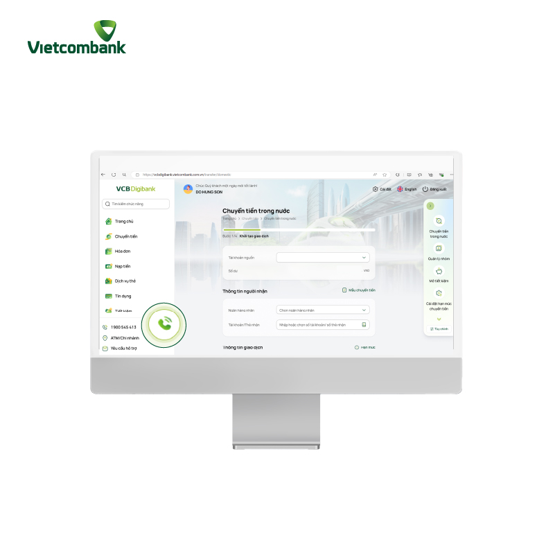 Khách hàng có thể liên hệ tổng đài Vietcombank nhanh chóng thông qua cuộc gọi Internet tích hợp trong VCB Digibank- Ảnh 2.